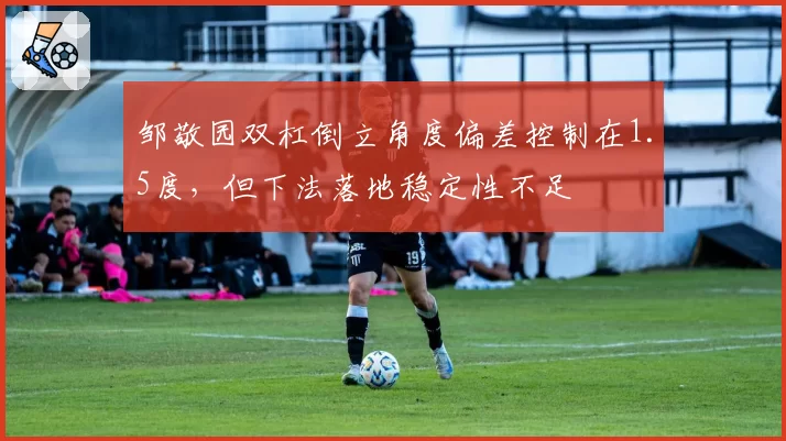 邹敬园双杠倒立角度偏差控制在1.5度，但下法落地稳定性不足
