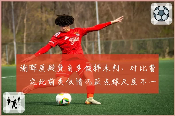 谢晖质疑费南多假摔未判,对比曹赟定此前类似情况获点球尺度不一